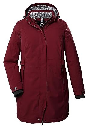 STOY Damen Funktionsjacke mit abzippbarer Kapuze - Große Größen STW 11 WMN PRK, weinrot, 56, 39797-000
