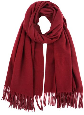 GoGou Schal Bordeaux Damen Schal Weinrot Burgunderrot Pashmina Schals Damen für Damenschal Winterschal