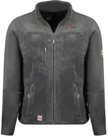 Canadian Peak Uploadeak Herren Leichte Fleecejacke, weich & warm, Outdoor Fleece, Freizeit, (Dunkelgrau XXL)