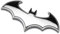3D Metall Auto Aufkleber für Bat, Selbstklebend Logo Emblem Badge Abzeichen für Heckklappe Kofferraum, Chrom Autoaufkleber zubehör,A