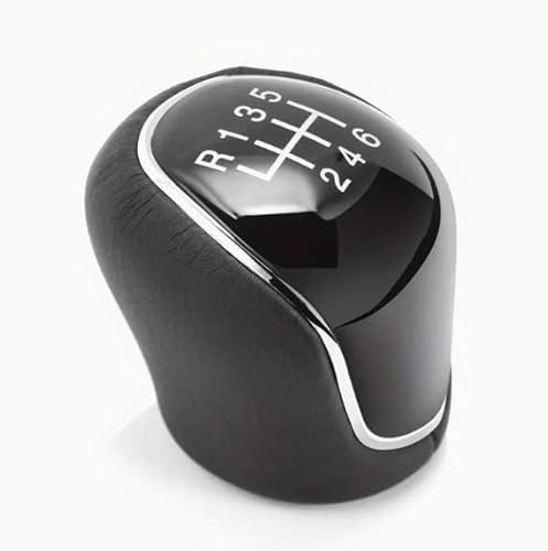 car passion Pomo Palanca de Cambios Completo Compatible con Ford Focus Fiesta Kuga Mondeo S-Max C-Max Galaxy Transit Recambio Empuñadura Tapa (6 Velocidades)