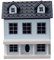 TOYANDONA Miniatur Puppenhaus Modell Aus Holz Süßes Gartenhaus Mit Blauen Wänden Und Grauem Dach Zubehör Für Miniaturgärten Und DIY-projekte Für Dekoration Und