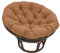 BaoTom Papasansessel Kissen 40-100cm Outdoor Sitzkissen für Hängesessel Rattanstühle Gartenstuhlauflagen Rundes Schaukelstuhlkissen, Garten Hängendes Eierstuhlkissen mit Bändern(Coffee,40 * 40cm)