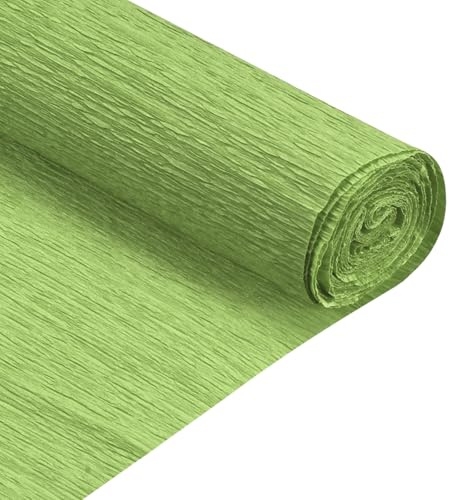 QUARKZMAN 2 Stück Krepppapier Smaragdgrün, 2.1m x 112m Floristen Krepp Papier Bunt für Handwerke, Party, Schulpapier, Kräuselpapier, Verpackung, Blumen DIY