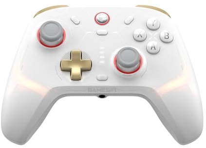 GameSir Cyclone2 TMR Controller pc TMR Hall Stick Gamepad mit dualem Hall Trigger/Micro Trigger Gaming Controller für Switch, Android, iOS und PC Verkabelt/Drahtlos/2.4G mit Makrotasten Weiß