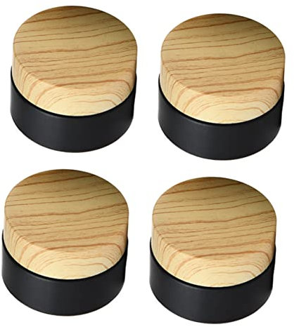 HONMEET 4pcs Glass Scrub Bottle Small Jars for Moisturiser Toiletries Mason Jars Portable for Travel Camping