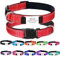 Personalized Pet Collars,Dog Collar with Engraved Name Plate ID Tags,Custom Reflective Adjustable Nylon Collar,Pet Collar for Small Medium Large Dogs,Christmas Pet Gift