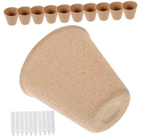 POPETPOP Lot de 110 Pots de Plantation en Papier Recyclé pour La Transplantation