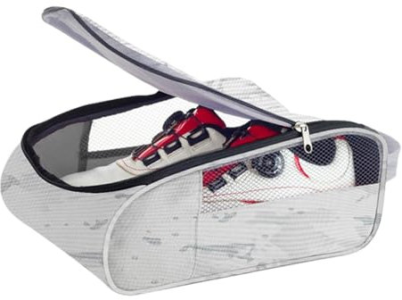 Uoqpty Golfschuhtasche,Golfschuhtasche, Schuhtasche mit doppeltem Reißverschluss, Faltbare Sportschuh-Tragetaschen, Sneaker-Tasche, Schuh-Reisetasche für Damen und Herren