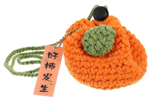 DEARMAMY Handgewebte Helle Gelee-Tasche Gehäkelte Geldbörse Für Mädchen Tasche Kopfhörer-aufbewahrung Multifunktionale Kordelzugtasche