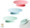 Yimluofa 3 PCS Silicone Suction Cups Professional Tableware Suction Cups Tableware Sucker Double Sided Suction Cups Tableware Fixed Pad for Fixing Plate Bowl Dish(3 Colors)
