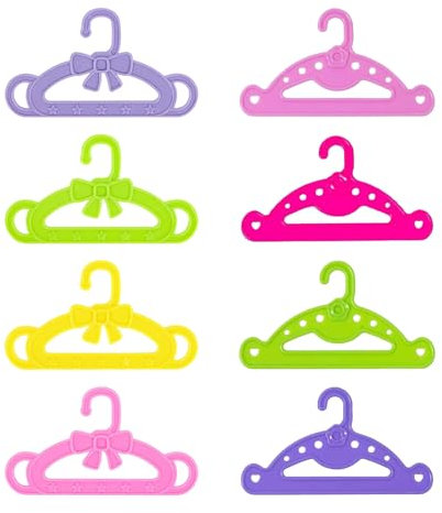Grucce Bambini,Appendiabiti Per Bambini,Grucce Neonato,Grucce per Vestiti per Bambole da 8 Pezzi,Appendiabiti per Bambole Accessori,per Unisex Bambino, Neonati,Per Maglioni,Neonati,Pantaloni,Bambino