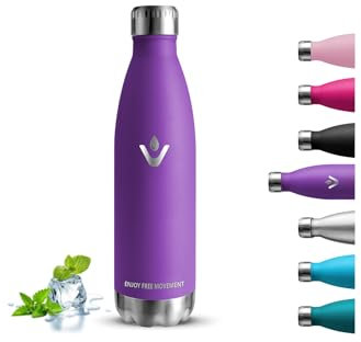 Borraccia- 750 ml- Borraccia Termica, Senza BPA, Borraccia Acciaio Inox, Senza Perdite, Borraccia Metallo, Isolato Sottovuoto, Bottiglia Termica per Fitness, Viaggio, Campeggio, Escursionismo, Corsa