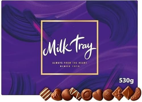 Cadbery Milk Tray Chocolate Box, Assorted Milk Chocolates Gift Set for Birthdays, Anniversaries & Special Occasions, 530 g