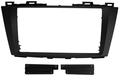 Radioblende Für Mazda 5 Für Premacy 2010-2015 2 Din Auto Radio Rahmen Auto Audio Fascia Armaturenbrett Kit DVD Panel Stereo Abdeckung Kabel(Nur Rahmen)