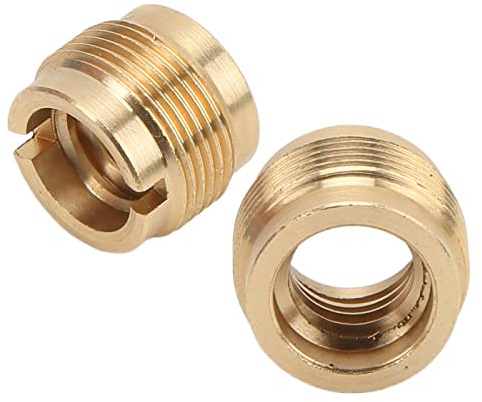 Tbest Microphone Screw Adapter 3 / 8 Inch Female to 5 / Male Copper Rustproof Mic Stand Thread Converter for Holder Plastic 5pcs