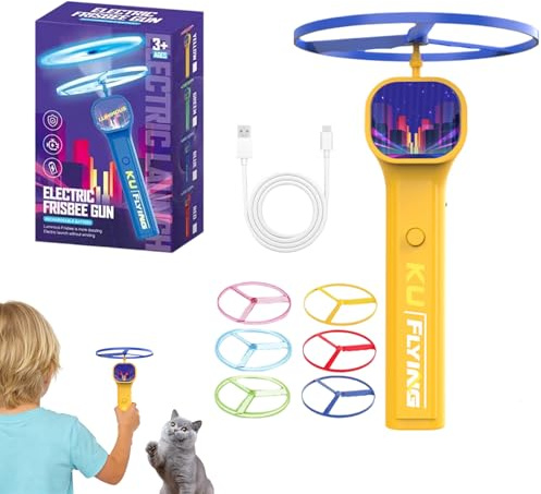 Juguete para Gatos para Lanzar y Traer Lanzador de Discos para Gatitos