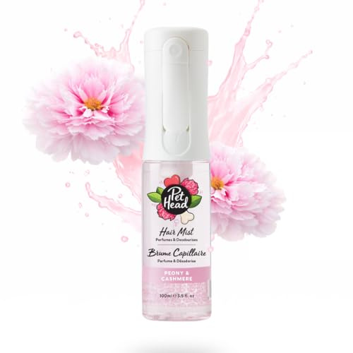 Pet Head Dog Hair Mist | Peony & Cashmere Fragrance | 100 ml | Perfumes and Deodorises | Long-Lasting & Alcohol-Free Formula | Dog Deodorant Spray for Smelly Dogs