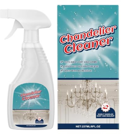 Kronleuchter Reiniger Sanfte Und Kraftvolle Oxidationsverhinderung 237 ml | Lampenschirm Pflegereiniger Geeignet Für Metall, Kristall, Glas, Deckenleuchten, Festsaal, Esszimmer, Hochzeiten