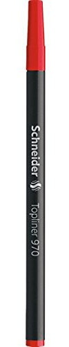 Schneider Lot de 3 RECHARGES Topliner 970 04 rot