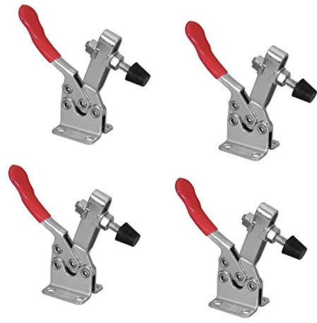 POWERTEC 20327 Horizontal Quick-Release Toggle Clamp, 300lbs Capacity, 201B, 4PK