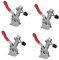 POWERTEC 20327 Horizontal Quick-Release Toggle Clamp, 300lbs Capacity, 201B, 4PK