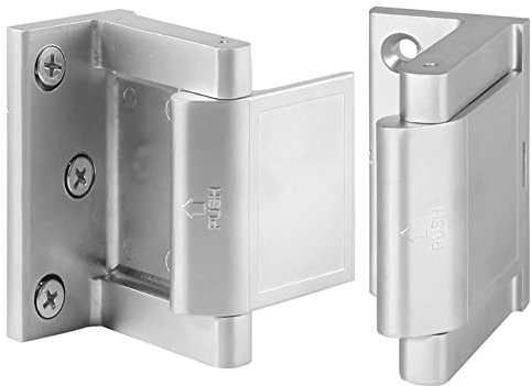 Home Security Door Lock, 2 Pack Child Proof Door Reinforcement Lock with Upgraded 3''Stainless Steel Screws for Inward Swinging Door, Privacy Door Latch Defend Home and Hotels