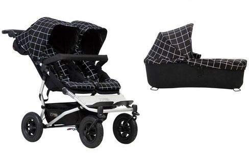 Mountain Buggy duet buggy V3 als Doppelsitz-Buggy + 1 Babyschale - grid