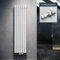 ELEGANT Design Heizkörper Flach 1800x462mm mit Weiß Multiblock Thermostat Flachheizkörper Weiß Einlagig Vertikal Heizkörper Mittelanschluss