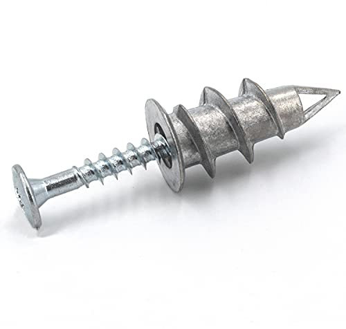 20 Pcs Heavy Duty Metal Self-Drill Plasterboard Fixings Zinc Self Drilling Drywall Anchors Raw Plugs Cavity Wall Anchor With Screws Kit