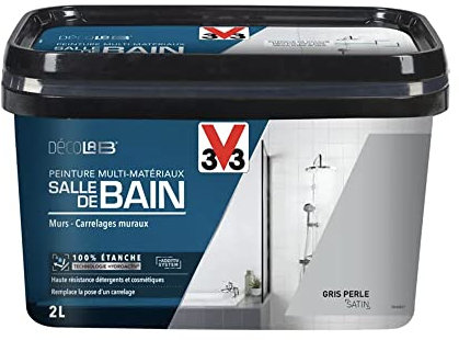 V33 Peinture Multi-Matériaux Salle de bain Deco Lab Gris perle 0,75 L