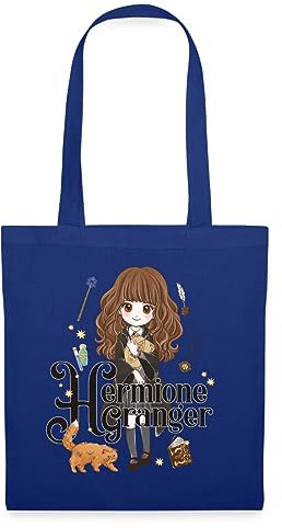 Spreadshirt Harry Potter Hermine Granger Stoffbeutel, One size, Royalblau