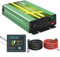 EDECOA 1500W Power Inverter DC 12V to 240V AC - Car Power Converter 3000W Peak with 2 USB Ports, UK Outlets, Remote Controller and Cooling Fan