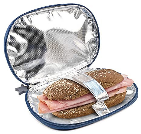 Porta Bocadillos Infantil Termoinsulado Iris Barcelona Modelo Snack Rico. Color Azul