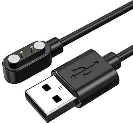 Ancable Magnetic Smart Watch Charger 2 pin, 2 Pin Smartwatch Charger Cable Compatible with LETSCOM YAMAY SW023 Willful SW021 SW025 Letsfit ID206 ID205L ID205U ID205S ID216