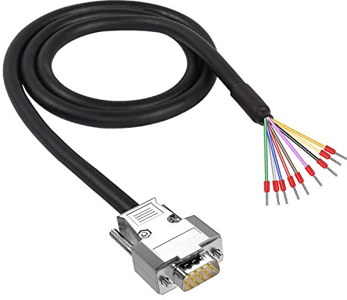 XMSJSIY Cavo adattatore connettore DB9, sostituzione del cavo di prolunga porta seriale D-SUB 9 pin RS232 con filo nudo 22AWG -1M (Maschio)