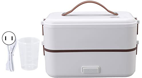 Lunch Box Chauffante Electrique, Gamelle Chauffante Boite Chauffante Repas, Double Couche Boîte à Lunch Chauffante pour Maison 304 Acier Lnoxydable - 2 Couches(220v)