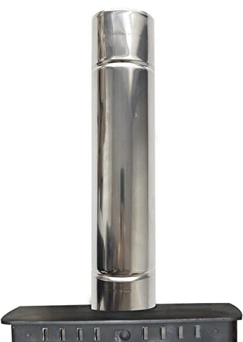delr Tubo per , resistente in acciaio inox, tubo di scarico con diametro di 2,36 pollici, per camini, stufe, caldaie, stufe, fornelli, scaldabagni