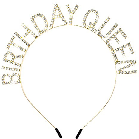WLLHYF Serre-tête d'anniversaire pour reine de princesse avec strass - Accessoires pour cheveux - Cadeau de Saint-Valentin pour femme et fille - Décorations de fête d'anniversaire