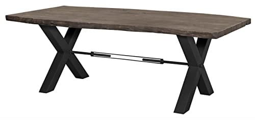 Massivmoebel24.de Esstisch Akazie 220x110x76 grau lackiert Iron Label #177
