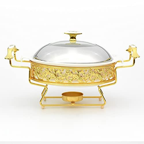 Chafing Gerichte Lebensmittelwärmer, Runder Keramischer Buffetofen, Heißer Topfalkoholtopf Auf Dem Tisch for Den Lebensmittelheizungsbehälter Im Hotelrestaurant (Size : 28cm)