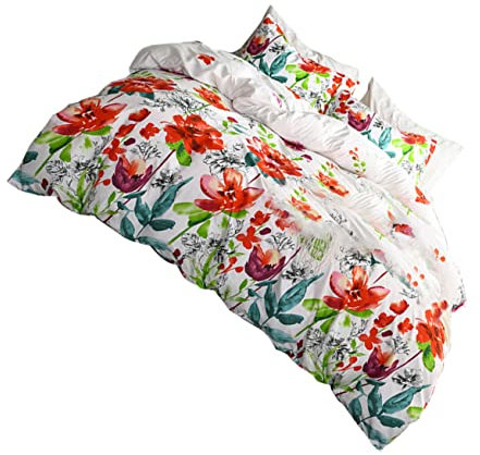 Veemoon 1 Satz Bett Mit Blumendruck Vintage Bettdecke König Kissenbezug Bettwäscheset Mit Blumen Geblümte Bettwäsche Blumen p Königsdecke Jahrgang Bettbezug Baby Chemische Faser