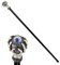W WIDMANN MILANO Party Fashion 16788 - Skelett Stab mit Wackelauge, 110 cm, Sensenmann, Gothic, Grim Reaper, Vampir, Spazierstock, Accessoire, Halloween, Schwarz