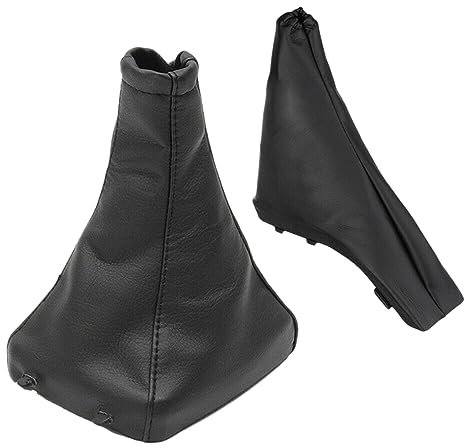 2 Stücke Auto Handbremse Gangschaltung Manschette Gamasche Gaitor Pu Leder Schwarz Kompatibel Mit Opel Astra G Zafira A Kompatibel Mit Vauxhall 1998-2004