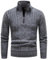 OlyljpinZ Maglione con Collo Alto Pullover Troyer da Uomo Invernali Maglioni con Cerniera Maniche Lunghe Slim Mezza Zip Foderato in Pile Pullover Morbido Giacca