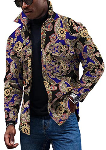 KONG JIMFAN Herren Übergangsjacke Pailletten Jacke Hemd Männer Winterjacke Herren Herrenjacken Trachtenhemden Für Herren Jacken Herren Softshelljacke Karohemd Herren Moorhead Jacke(Navy,S)