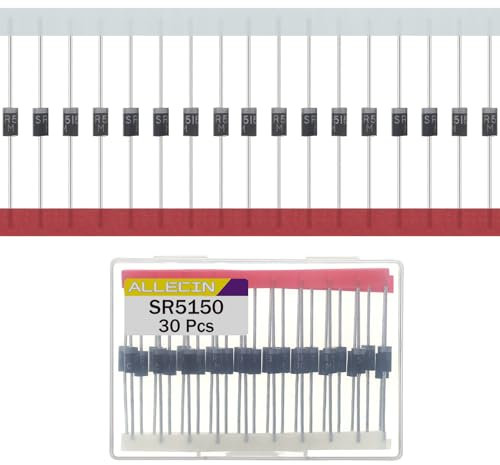 ALLECIN 30 Stück SR5150 Schottky Diode Gleichrichter 5A 150V SB5150 DO-201AD DO-27 Axial Dioden Barrier Gleichrichterdiode MBR5150 5Amp 150Volt Rectifier Diodes