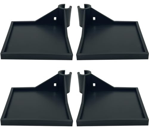 Generic Wachstumszelt-Eckregal, 16 mm, 4 Stück, Schwarz/Weiß, Polypropylen (PP), Zubehör für Wachstumszelt, Platzierung von Hygrometer-Kamera und Pflanzausrüstung