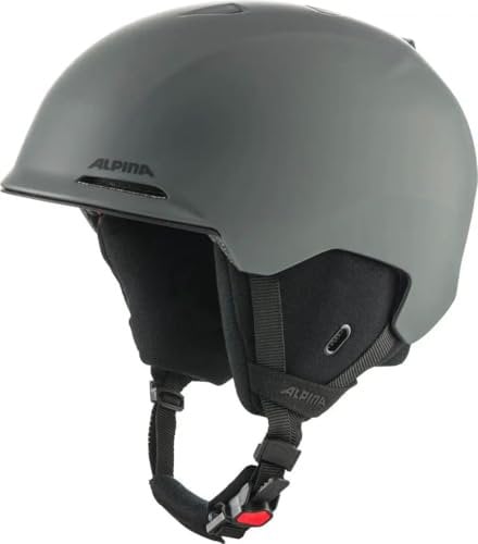 ALPINA BRIX – individuell Verstellbarer Skihelm für Erwachsene, mit herausnehmbaren Innenfutter, besonders stoßabsorbierend - Midnight-Grey matt - S (51-55 cm)