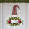 Weihnachtskranz Wichtel mit Lichtern, Beleuchteter Wichtel Weihnachtstürkranz, Weihnachtskranz für die Haustür, Weihnachtstür Willkommensschild Weihnachtsdekoration Kranz